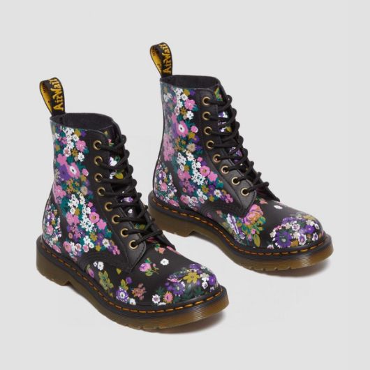 Снимка на DR. MARTENS WOMEN'S 1460 PASCAL FLORAL PRINT BACKHAND LEATHER BOOTS