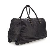 Снимка на CAMPOMAGGI TROLLEY DUFFLE BAG IN BLACK LEATHER TOKIO