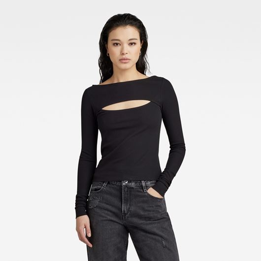 Снимка на G-STAR RAW WOMEN'S CUT-OUT SLIM BOAT TOP 