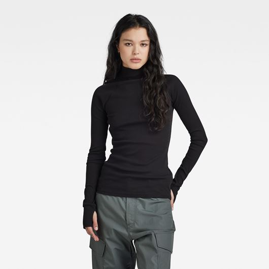 Снимка на G-STAR RAW WOMEN'S SLIM RIB MOCK TOP 