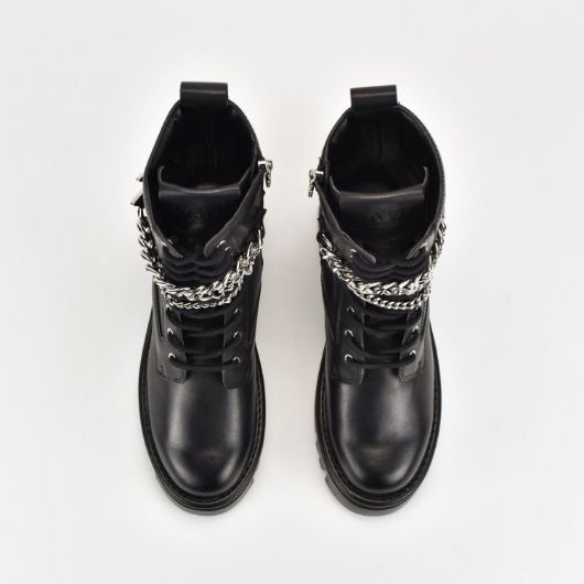 Снимка на KARL LAGERFELD WOMEN'S KOMBAT KC HI LACE CHAIN BOOTS