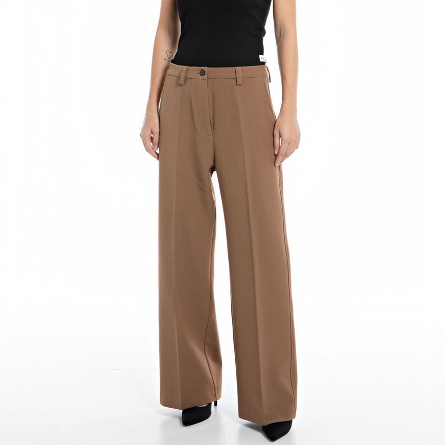 Снимка на REPLAY WOMEN'S SOLID-COLOURED STRAIGHT FIT TROUSERS