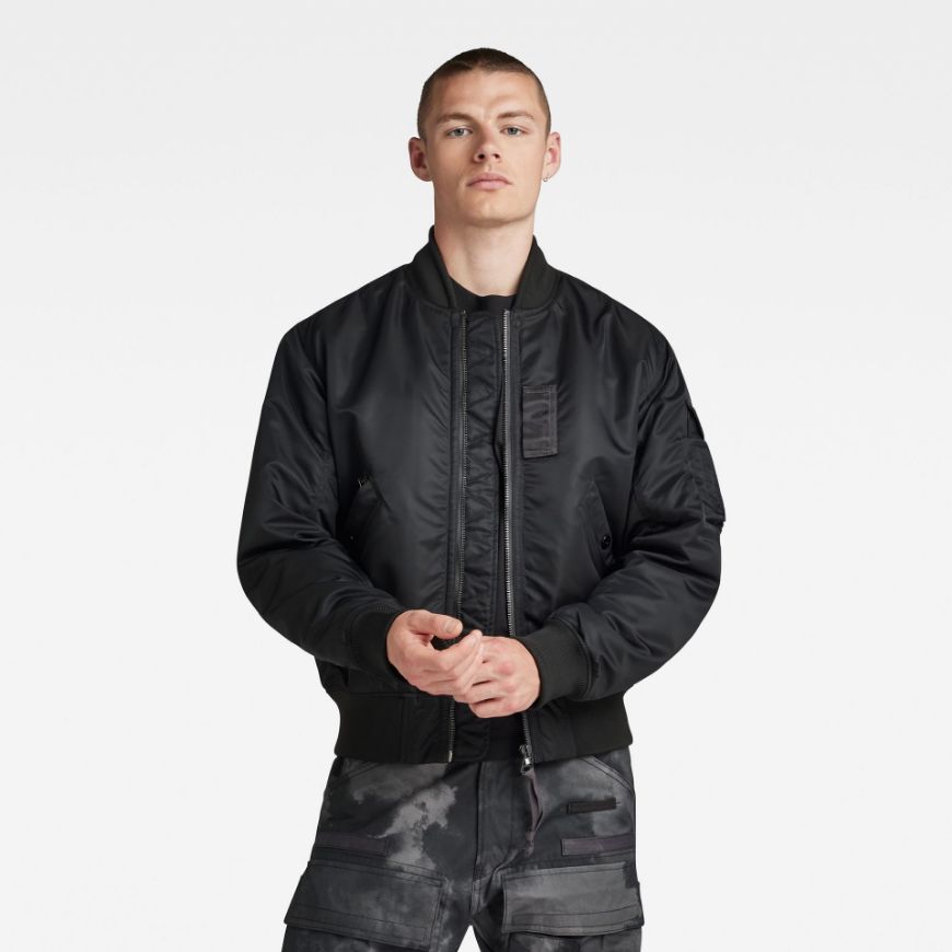 Picture of G-STAR MEN'S G-A1 BOMBER JACKET IN DK BLACK