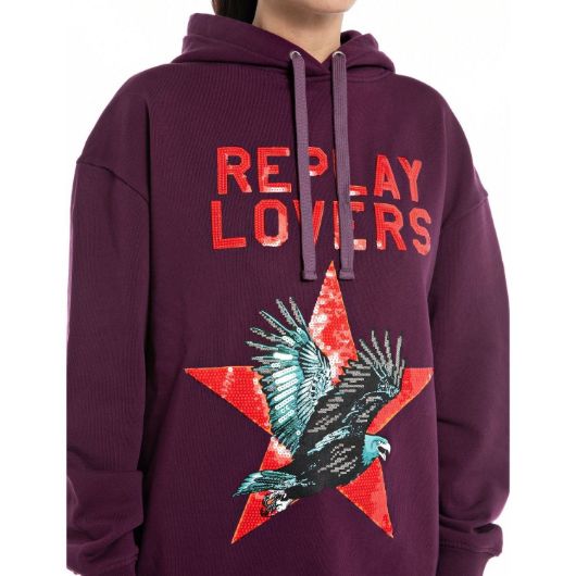 Снимка на REPLAY WOMEN'S OVERSIZED HOODIE WITH PRINT