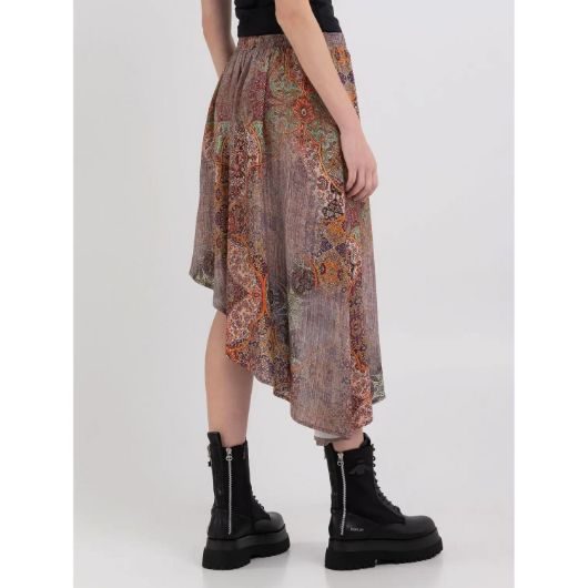 Снимка на REPLAY WOMEN'S ASYMMETRIC SKIRT WITH ARABESQUE PRINT