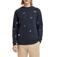 Снимка на SCOTCH&SODA MEN'S REGULAR FIT AOP EMBROIDERY SWEATSHIRT