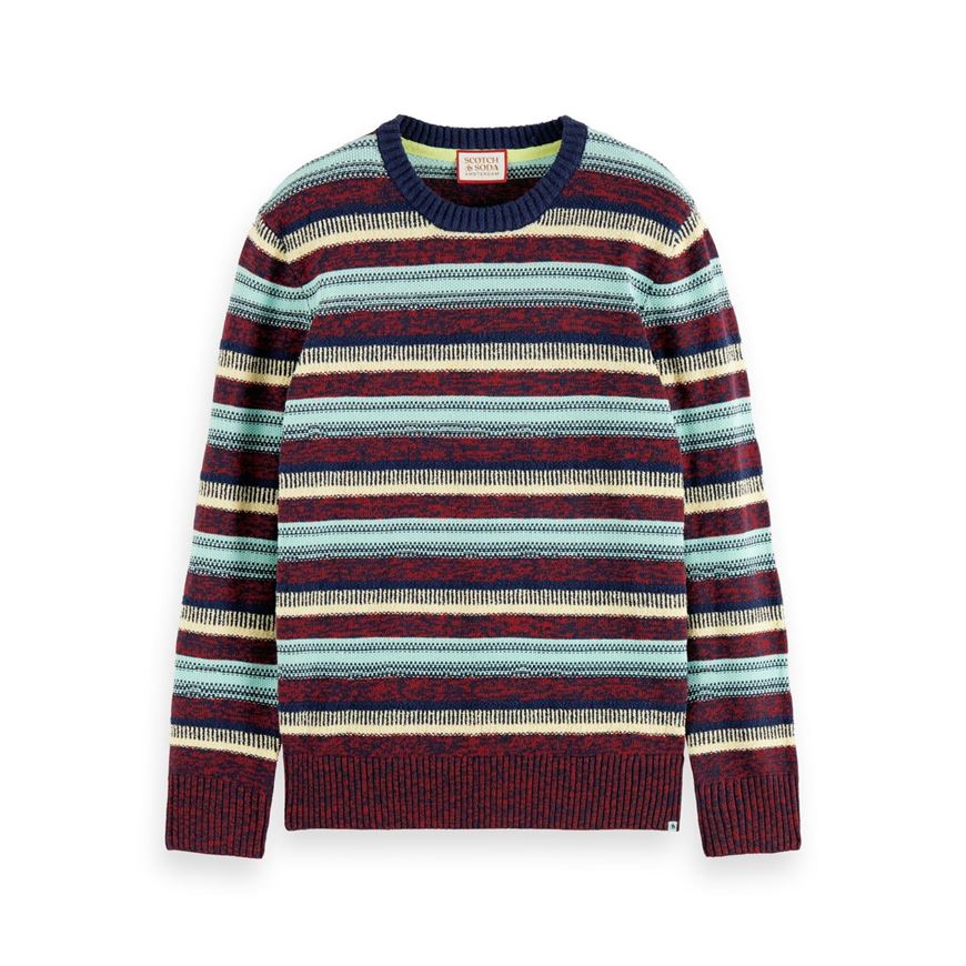 Снимка на SCOTCH&SODA MEN'S REGULAR FIT MIXED YARN STRIPE MIX PULLOVER