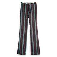 Снимка на SCOTCH&SODA WOMEN'S VIOLET-GLITTER STRIPE HIGH RISE FLARE PANT