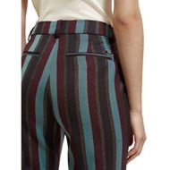 Снимка на SCOTCH&SODA WOMEN'S VIOLET-GLITTER STRIPE HIGH RISE FLARE PANT