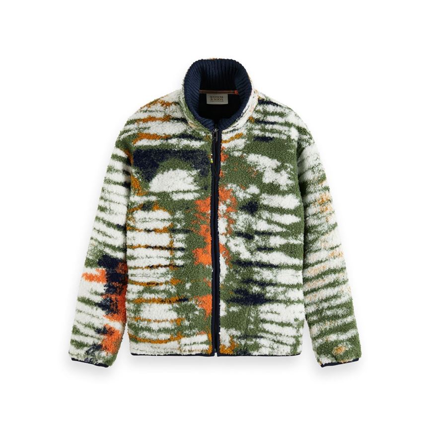 Снимка на SCOTCH&SODA MEN'S JACQUARD TIE-DYE ZIP-THROUGH FLEECE