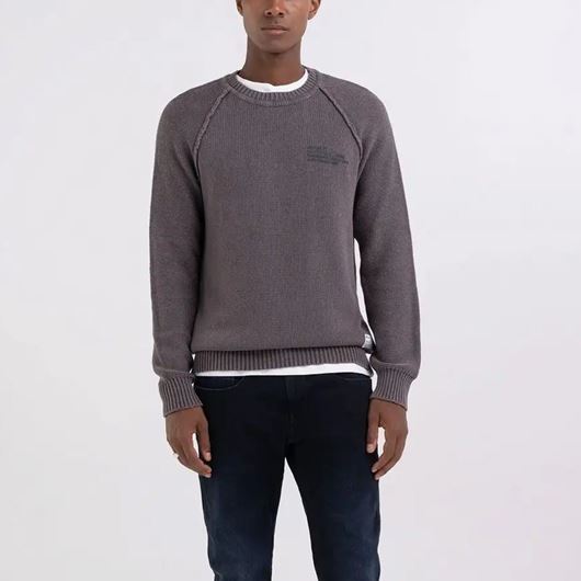 Снимка на REPLAY MEN'S RAGLAN-SLEEVED SWEATER WITH CRINKLE EFFECT