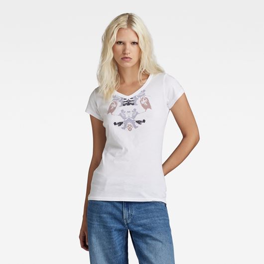 Снимка на G-STAR RAW WOMEN'S LOOK BOOK GR SLIM V-NECK T-SHIRT