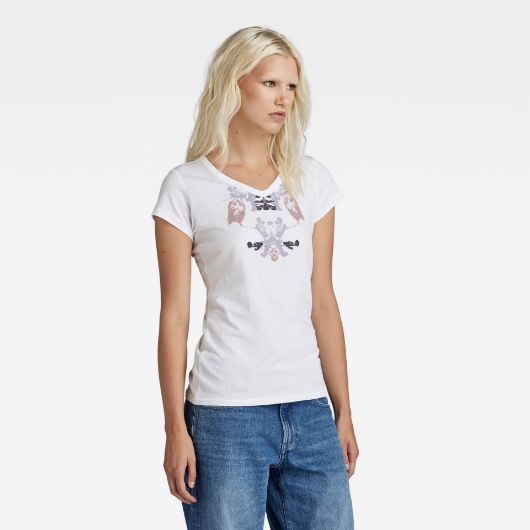 Снимка на G-STAR RAW WOMEN'S LOOK BOOK GR SLIM V-NECK T-SHIRT