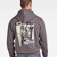 Снимка на G-STAR RAW MEN'S BACK PRINT HOODED SWEATER