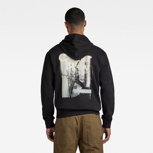 Снимка на G-STAR RAW MEN'S BACK PRINT HOODED SWEATER