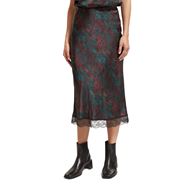 Снимка на SCOTCH&SODA WOMEN'S SATIN HIGH RISE MIDI SKIRT WITH LACE DETAIL