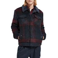 Снимка на SCOTCH&SODA MEN'S JACQUARD TRUCKER JACKET WITH TEDDY COLLAR