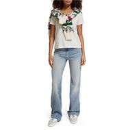 Снимка на SCOTCH&SODA WOMEN'S WOVEN TRIM V-NECK T-SHIRT