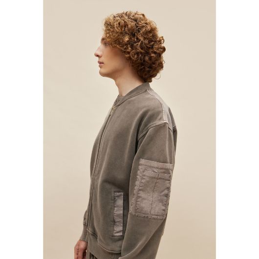 Снимка на DIRTY LAUNDRY UNISEX CONTRAST BOMBER FULL ZIP