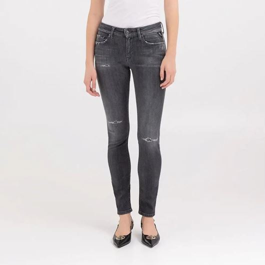 Снимка на REPLAY WOMEN'S SKINNY FIT NEW LUZ BROKEN EDGE JEANS