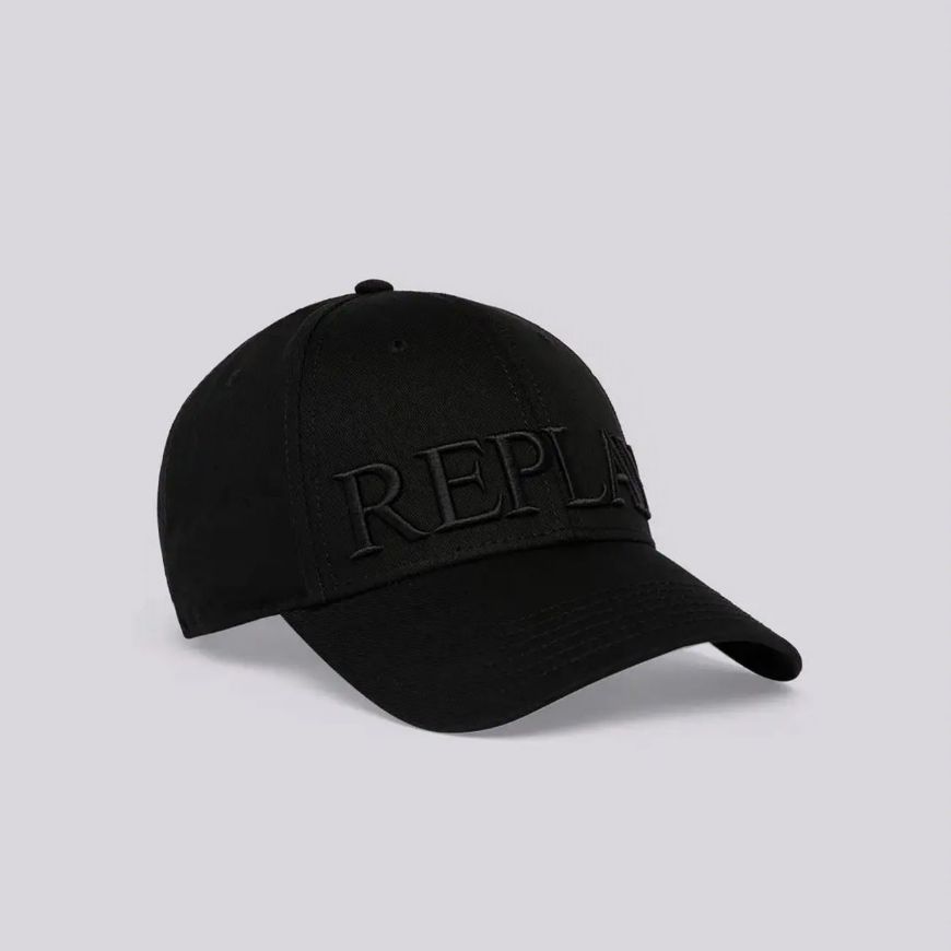 Снимка на REPLAY UNISEX ШАПКА С БРОДИРАНО ГОЛЯМО ЛОГО В ЧЕРНО
