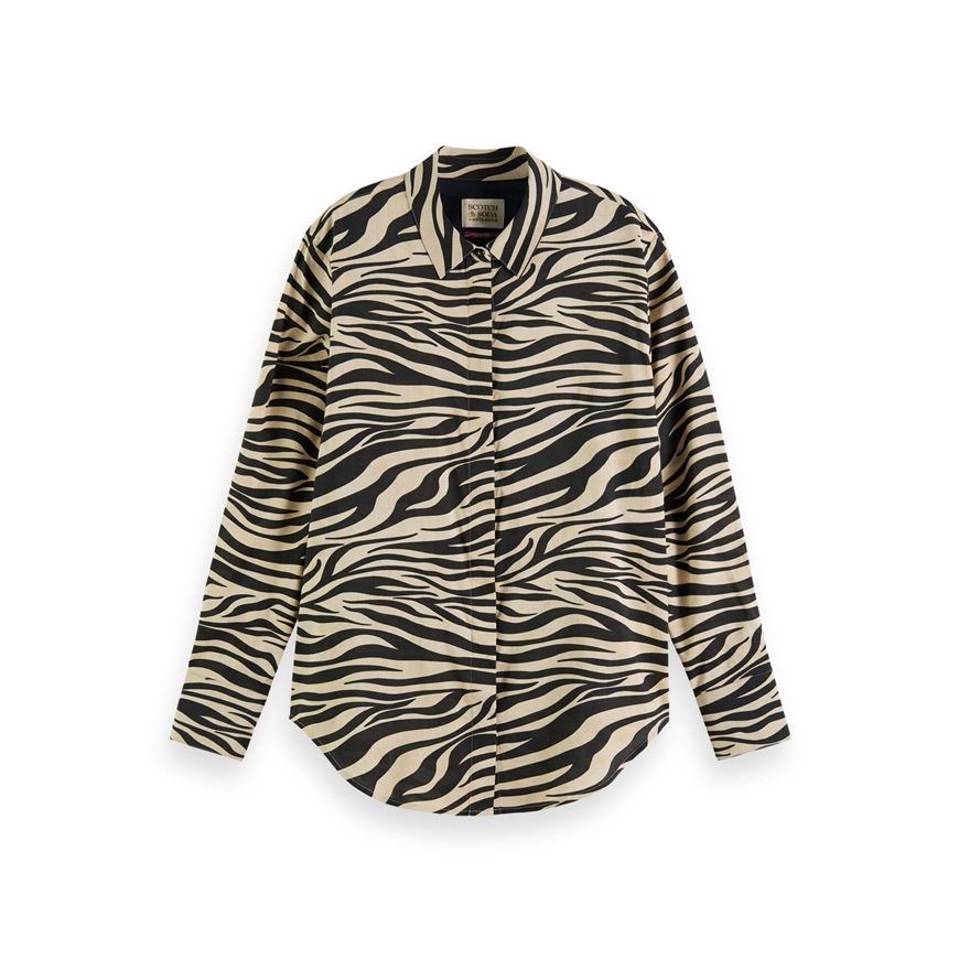 Снимка на SCOTCH&SODA WOMEN'S RELAXED FIT SHIRT WITH ANIMAL PRINT