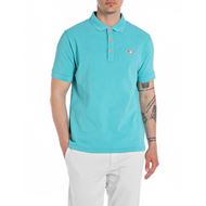 Снимка на REPLAY MEN'S POLO SHIRT WITH PRINT AND CONTRASTING-COLOURED BUTTONS