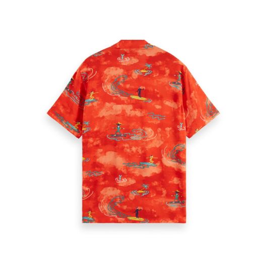 Снимка на SCOTCH&SODA MEN'S ALLOVER PRINTED VISCOSE SHORT SLEEVE SHIRT