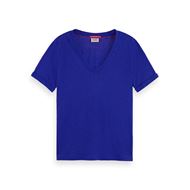 Снимка на SCOTCH&SODA WOMEN'S EMBROIDERED DETAIL V NECK T-SHIRT