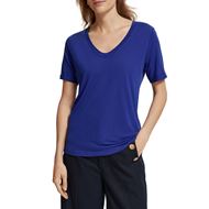 Снимка на SCOTCH&SODA WOMEN'S EMBROIDERED DETAIL V NECK T-SHIRT