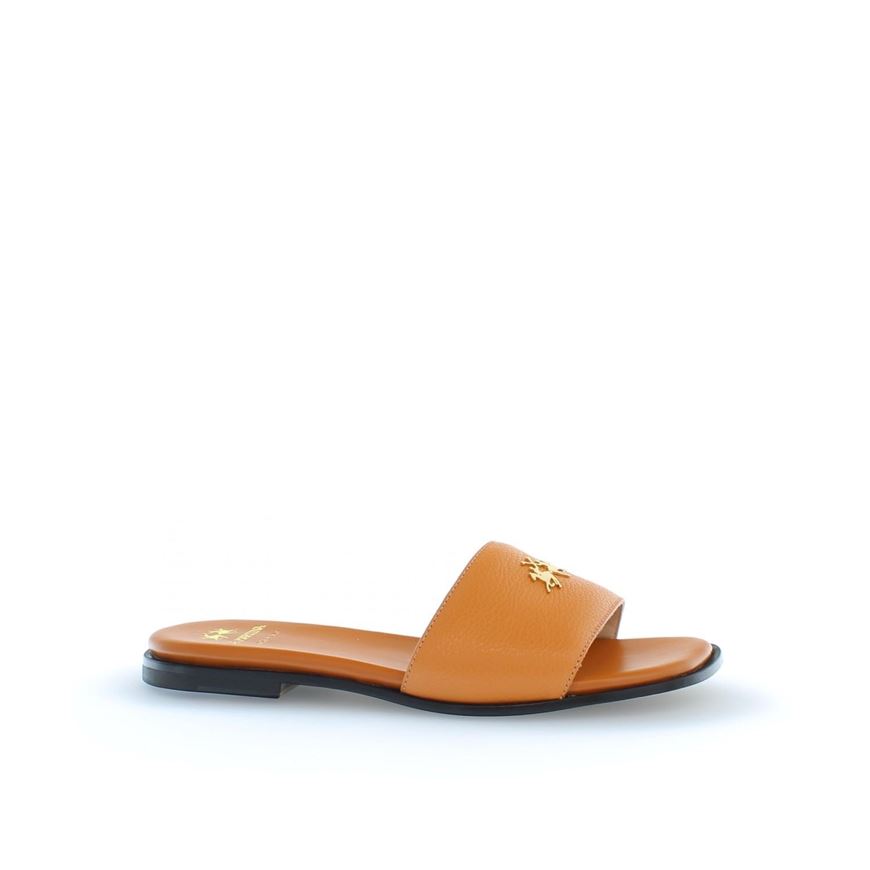 Снимка на LA MARTINA WOMEN'S LEATHER FLAT SANDALS