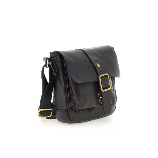 Снимка на CAMPOMAGGI CROSSBODY BAG BERLINO IN BLACK LEATHER