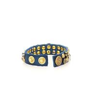 Снимка на CAMPOMAGGI WOMEN'S BRACELET KURA IN BLUE SAPPHIRE LEATHER WITH STUDS