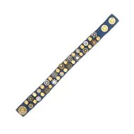 Снимка на CAMPOMAGGI WOMEN'S BRACELET KURA IN BLUE SAPPHIRE LEATHER WITH STUDS