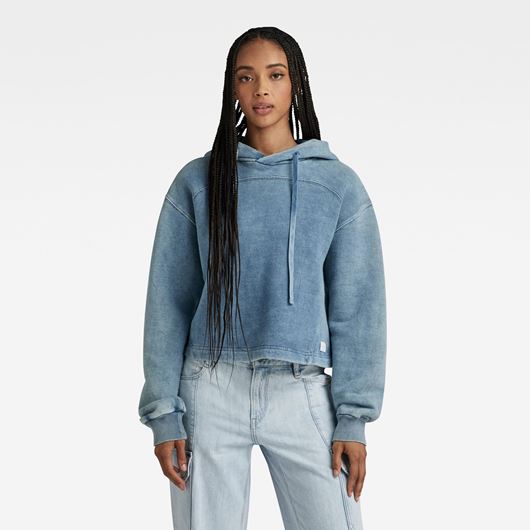 Снимка на G-STAR RAW WOMEN'S INDIGO LOOSE HOODED SWEATER