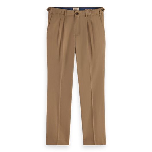 Снимка на SCOTCH&SODA MEN'S STRAIGHT FIT PLEATED COTTON/LINEN TWILL CHINO