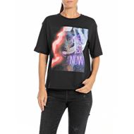 Снимка на REPLAY WOMEN'S BOXY FIT T-SHIRT IN JERSEY WITH PRINT