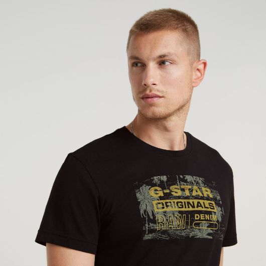 Снимка на G-STAR RAW MEN'S FRAMED PALM ORIGINALS T-SHIRT