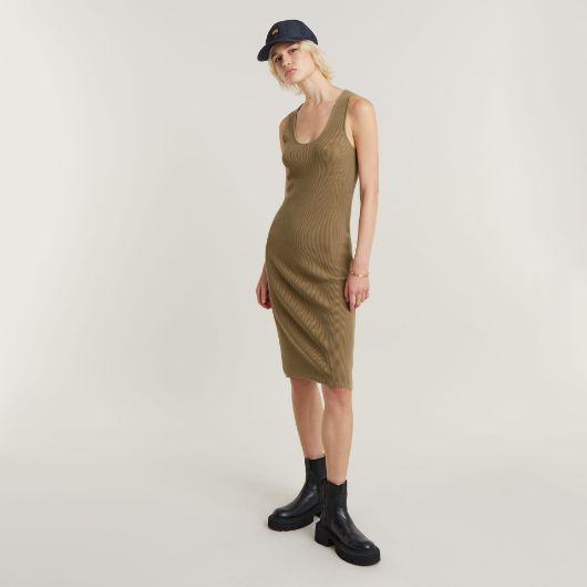 Снимка на G-STAR RAW WOMEN'S BODYCON RIBBED KNITTED TANK DRESS 