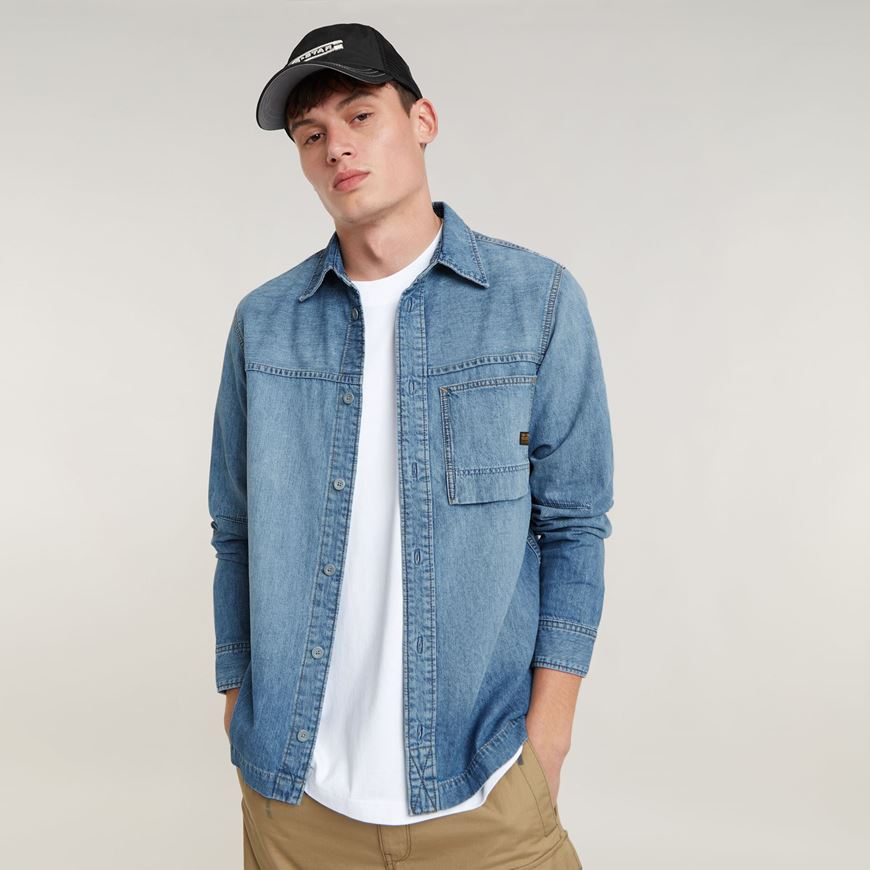 Снимка на G-STAR RAW MEN'S 1-POCKET REGULAR DENIM SHIRT