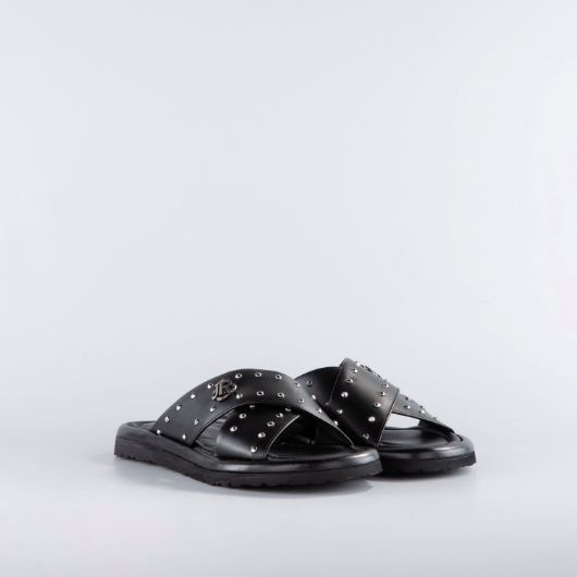 Снимка на JOHN RICHMOND MEN'S SANDAL WITH METAL LOGO AND STUDS