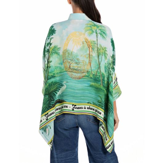 Снимка на REPLAY WOMEN'S RELAXED VISCOSE SHIRT WITH ALL-OVER PRINT