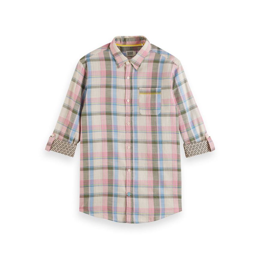 Снимка на SCOTCH&SODA MEN'S YARN DYE CHECK ROLL UP SHIRT