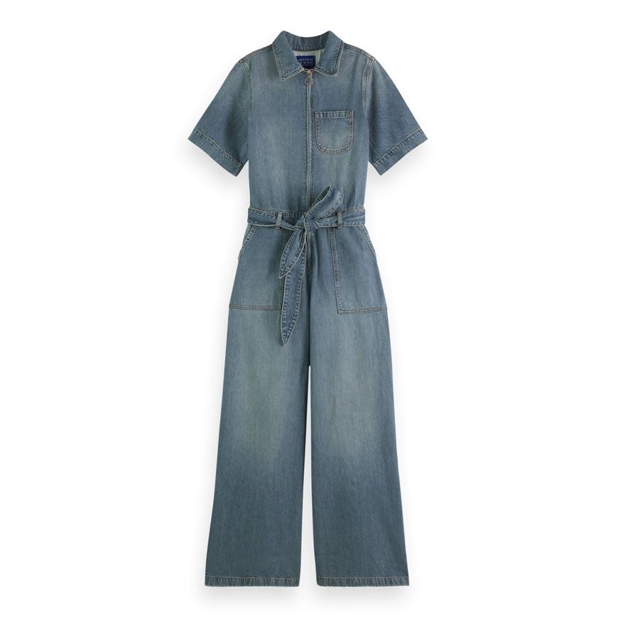 Снимка на SCOTCH&SODA WOMEN'S WASHED DENIM WORKWEAR JUMPSUIT