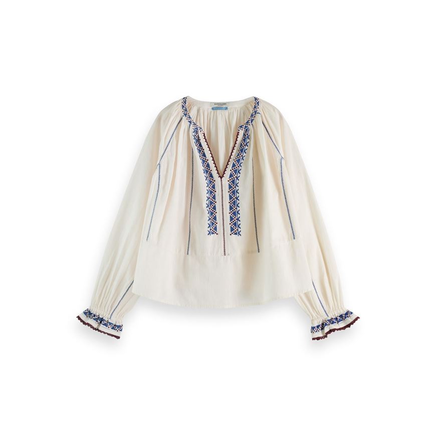 Снимка на SCOTCH&SODA WOMEN'S TOP WITH EMBROIDERY DETAILS