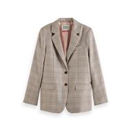 Снимка на SCOTCH&SODA WOMEN'S SEQUIN PRINCE OF WALES CHECK BOYFRIEND SINGLE-BREASTED BLAZER