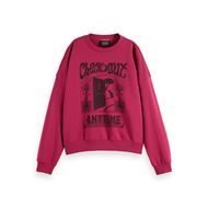 Снимка на SCOTCH&SODA WOMEN'S BOYFRIEND FIT SWEATSHIRT WITH FRONT ARTWORK