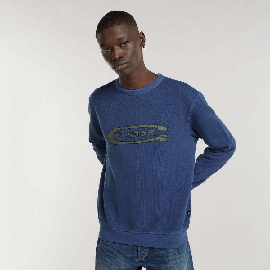 Снимка на G-STAR RAW MEN'S DESTROYED G LOGO WASHED SWEATER