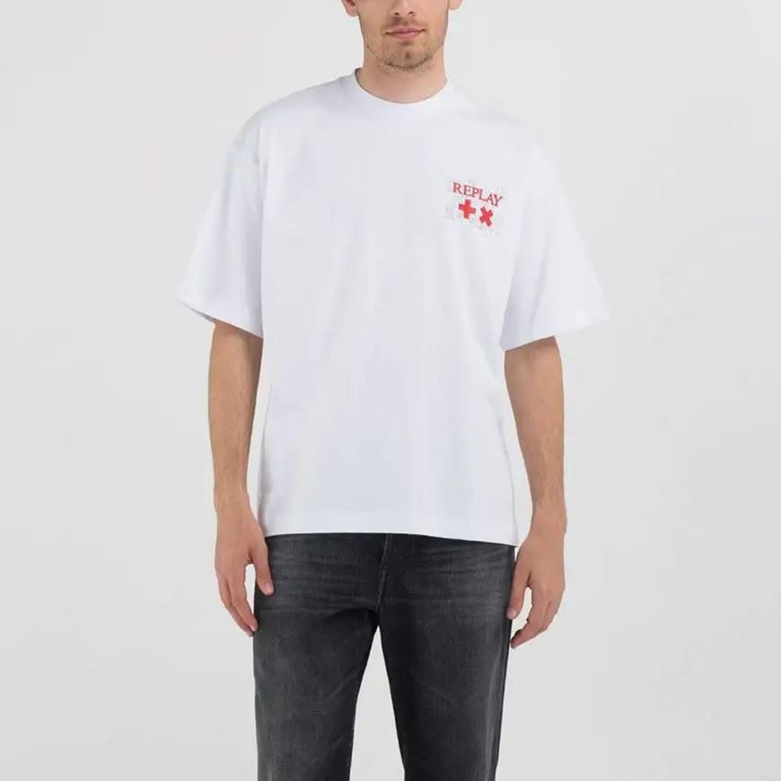 Снимка на REPLAY MEN'S "REDFIRE" CREW-NECK T-SHIRT WITH REPLAY X MARTIN GARRIX LOGO AND LETTERING