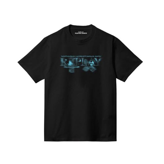 Снимка на REPLAY MEN'S "WAVE CODE" CREW-NECK T-SHIRT WITH REPLAY X MARTIN GARRIX GRAPHICS